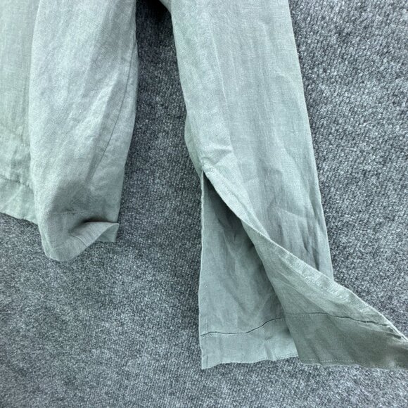 Bed Threads Top Womens 3XL Green Pullover French Flax‎ Linen Lounge Boho - Picture 4 of 16